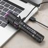 15W UV 395/365nm Type C Rechargeable Flashlight Cat Dog Urine Tinea Ore Money Scorpion Fluorescence Marker Purple Light