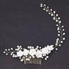 Pearl Wedding Hair Combs Hair Accessories For Bridal Flower Headpiece Women Bride Hair Ornaments Jewelry Stage Performance