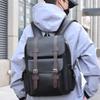 Large Capacity PU Leather Backpack Waterproof Travel Bag Computer Bag  Business Travel