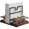 Napkin Holder for Table, 2 IN 1 Napkin Holders That Can Hold Salt Jar and Pepper Jar, Napkin Dispenser, Modern Dining Table Decor, Metal Racks and
