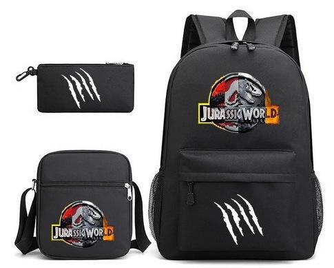 Naruto Starry Sky School Bag Three-Piece Shoulder Bag Pencil Case Anime Cartoon Backpack Male