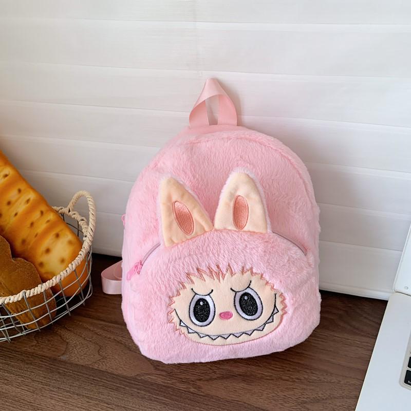 Plush Embroidered Cartoon Backpack for Girls - 2025 Trendy Schoolbag
