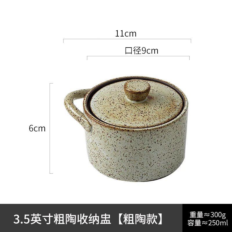 New Ceramic Small Stew Pot Bird's Nest Waterproof Stew Pot Small Soup Pot Japanese Coarse Pottery Soup Pot Household Food Bowl