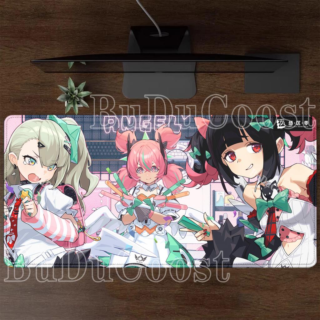 Games ZZZ AOD Angel Phantom Cute No Zen Zone Zero Anime Kawaii Girl Mousepad Aria Sunna Nangong Yu Computer Keyboard Mousepad