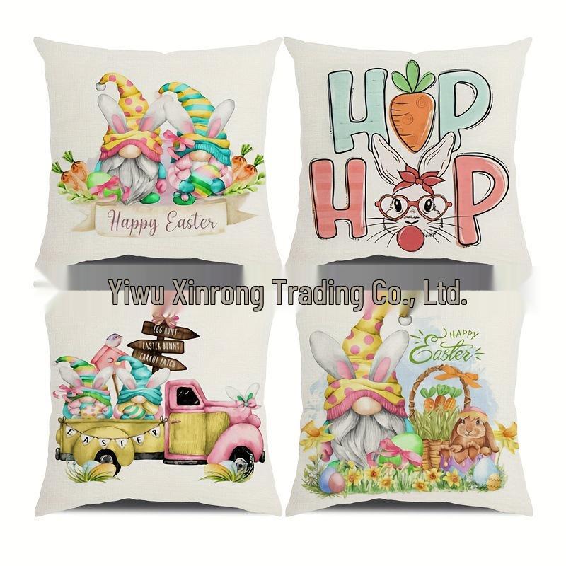 Popular Easter Cartoon Rabbit Sofa Cushion Cover for Home Decoration