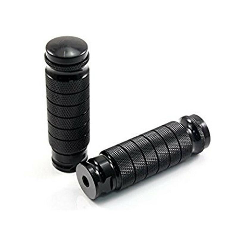 1 Pair Universal CNC Aluminum Motorcycle Rear Foot Pegs M8 Anti-Slip Footrests Pedals for Yamaha for Honda for Kawasaki Motorbike Passenger Modify