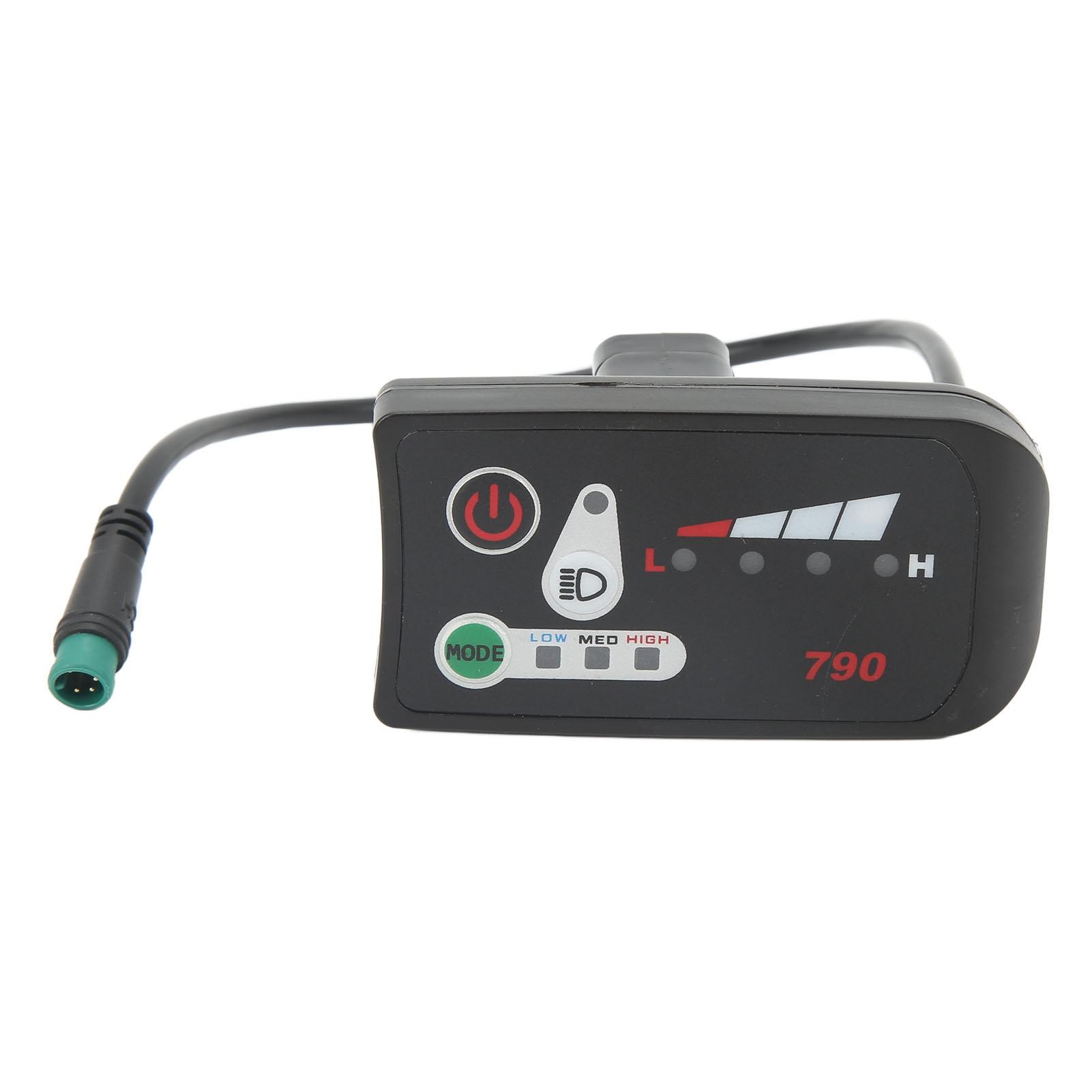 Cosyhome Men's Electric Bike Led Power Display Panel Electric Bike Modification Display Meter With Waterproof 5P Plug For 22.2Mm