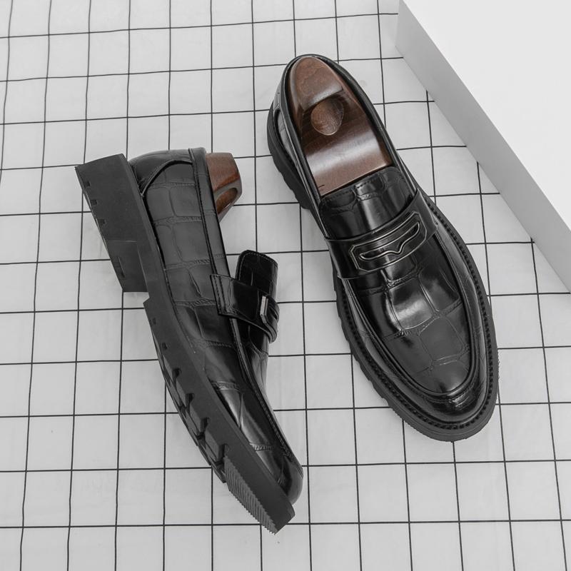 Dress Shoes Man Business Formal Leather Shoes Men High Quality Party Weddind Brogues Social Leather Shoes For Men Platform