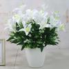 Silk Lily Flower Set - Decorative Artificial Bouquet for Living Room & Dining Table