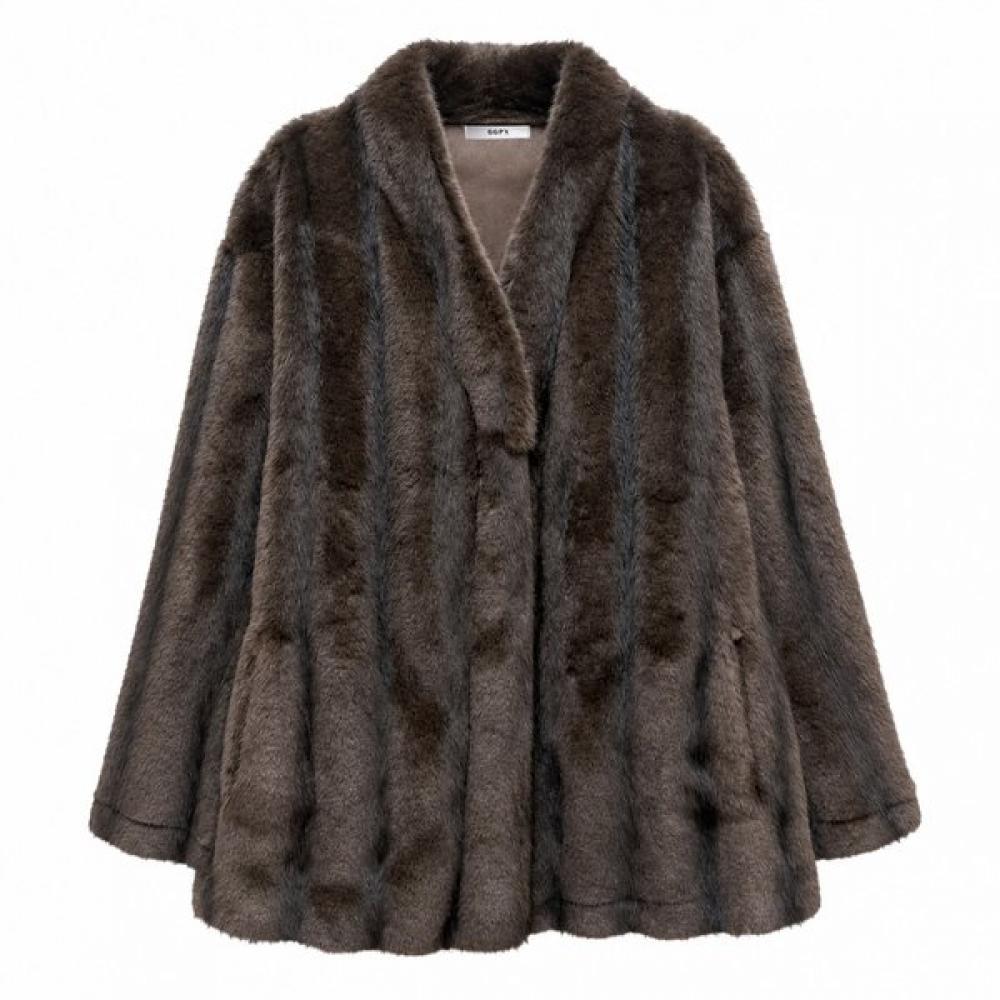 Ggpx New York Faux Fur No Collar Jacket Gq9jk028f