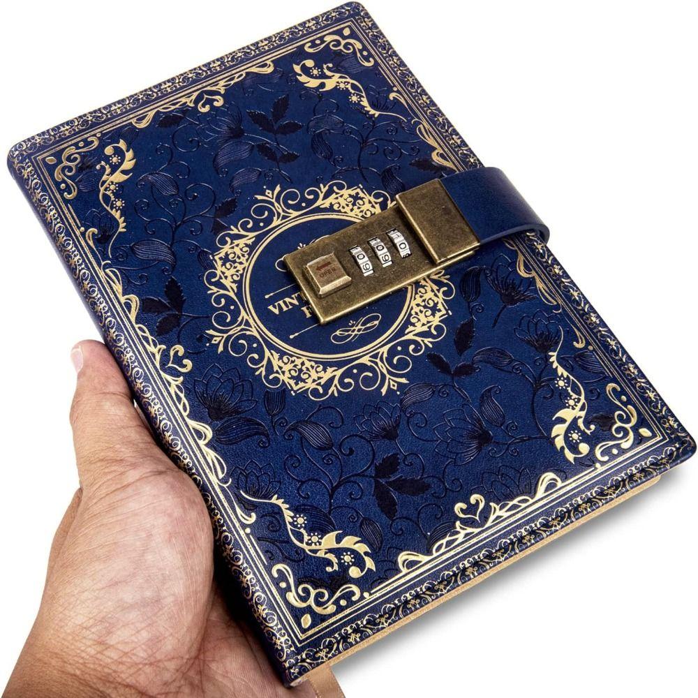 Kombinační zámek Osobní plánovač Organizéry PU Kůže Zápisník Diář A5 Zápisník Dívky