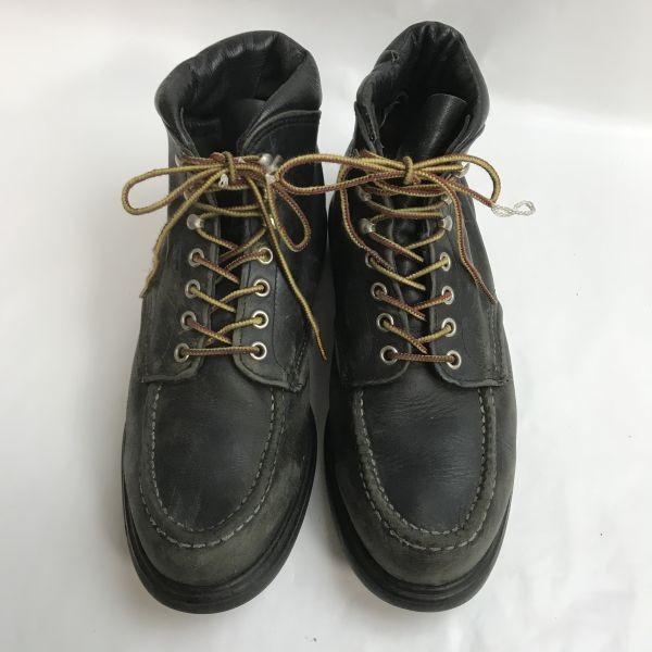 RED WING 2921 moc toe leather work boots 9D 26.5-27 black vintage(USED)