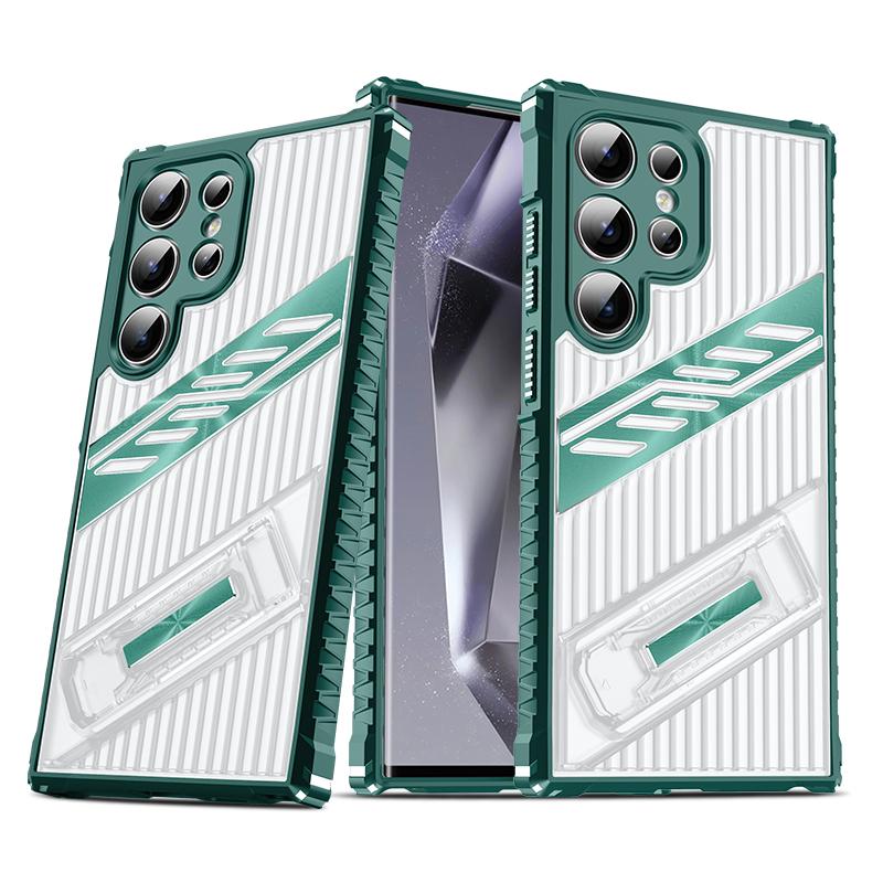 Bracket Holder Armor Phone Case For Samsung S25 S24 S23 Ultra Plus FE Shockproof Cover For Samsung A56 A36 Phone Accessories