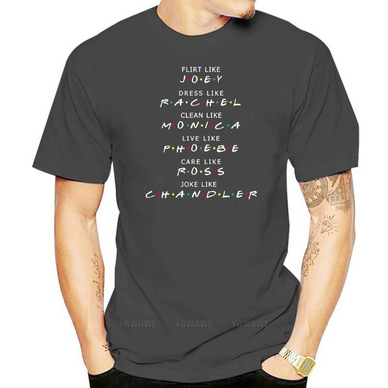 

Male tshirts black Eat Like Joey Dress Like Rachel Friends Tv Show Mens Short Tee What Shirt Big Size Coton Tee Shirt Mens top S