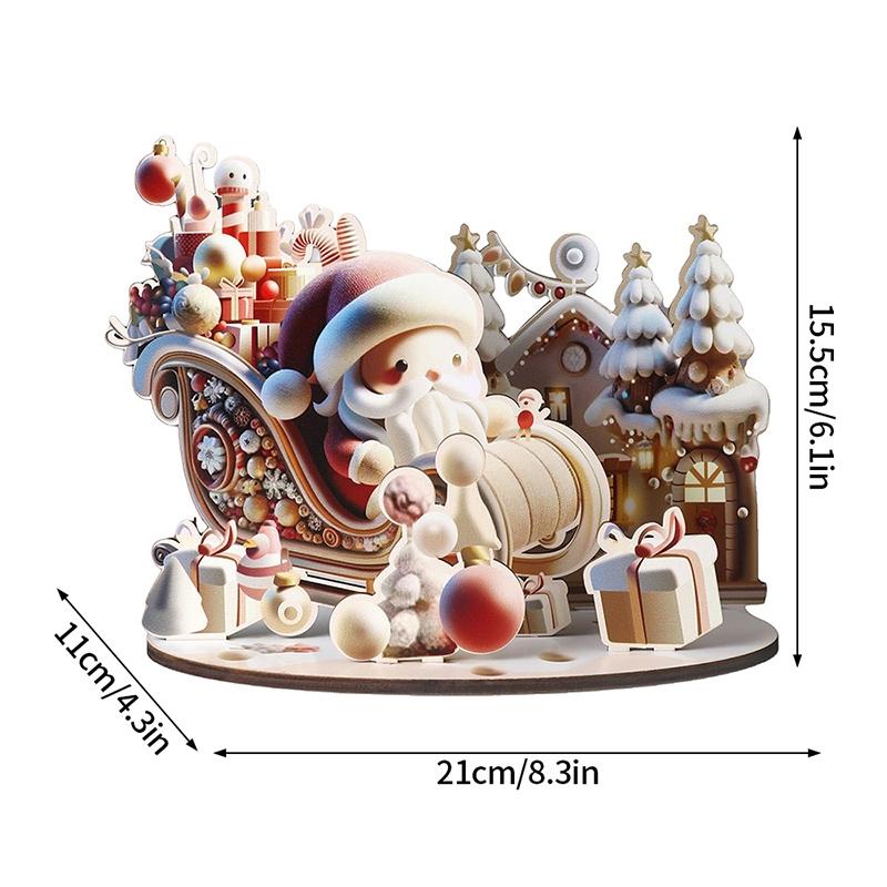 

Рождественские деревянные подарочные украшения своими руками 2025 Веселая рождественская атмосфера рабочего стола Decortion Подарки на рождественскую вечеринку для детей Фотореквизит