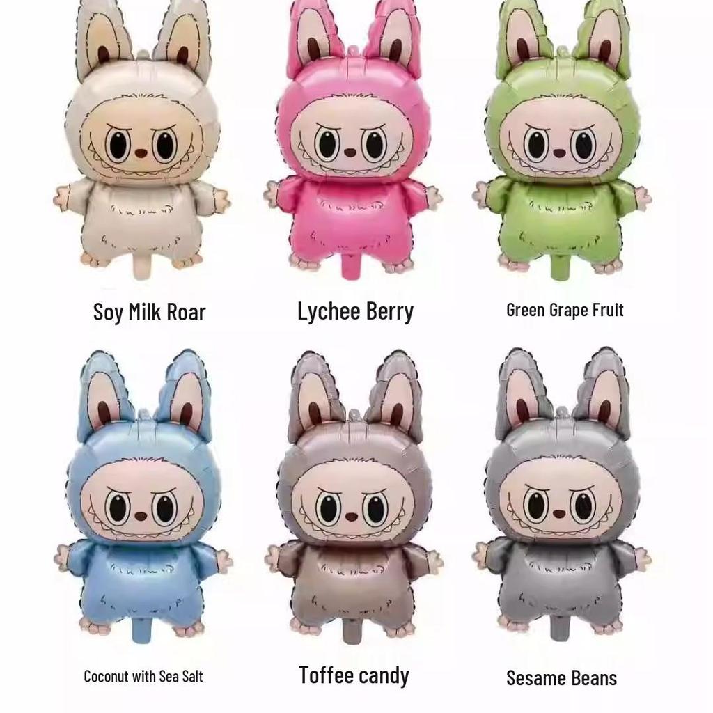 Adorable Cartoon Labubu Winter Birthday Foil Balloon for Kids' Party Decoration