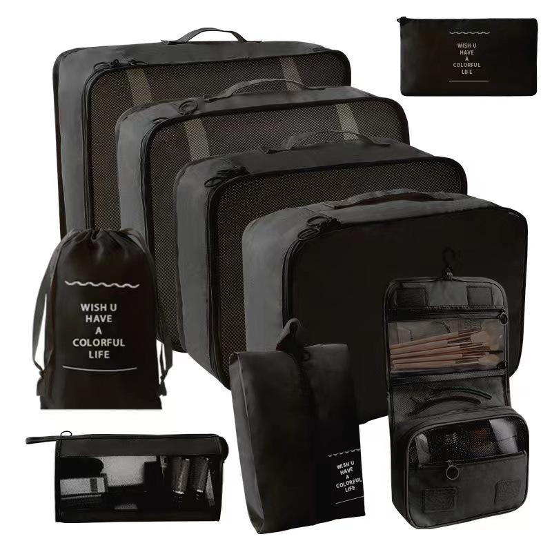 9-Piece Travel Organizer Set: Digital, Toiletry, Cosmetic & Clothes Multifunctional Bags
