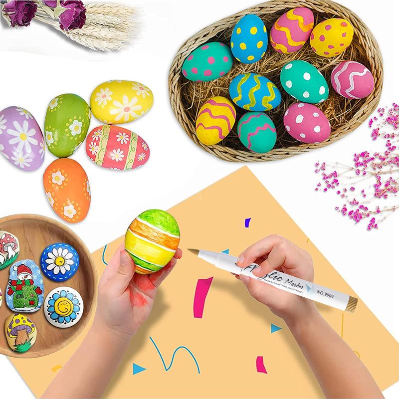 Acrylic Paint Markers Set 24/36 Colors for Wood Canvas Stone Rock Painting Glass Ceramic DIY Crafts Art Supplies