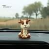 Natural Basswood Animal Ornament Wooden Sheep Figurine, Cute Sculpture, Miniature Desk Decor Rustic Style Tabletop Decoration for Home Office