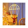 LED-Dekoration Mit Weihnachtsmann-Fallschirm, USB-Betriebene Fernbedienung, Für Den Innen- Und Außenbereich Geeignet, Ideal Für Weihnachtsfeiern Zu