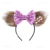 Fashion New Brown Beauty And Beast Mouse Ears Headband 5" Headwear Boys Girls Festival Party Hair Accessories Women Gift