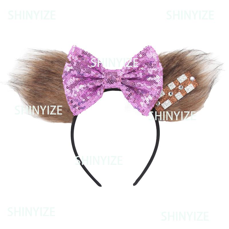 Fashion New Brown Beauty And Beast Mouse Ears Headband 5" Headwear Boys Girls Festival Party Hair Accessories Women Gift