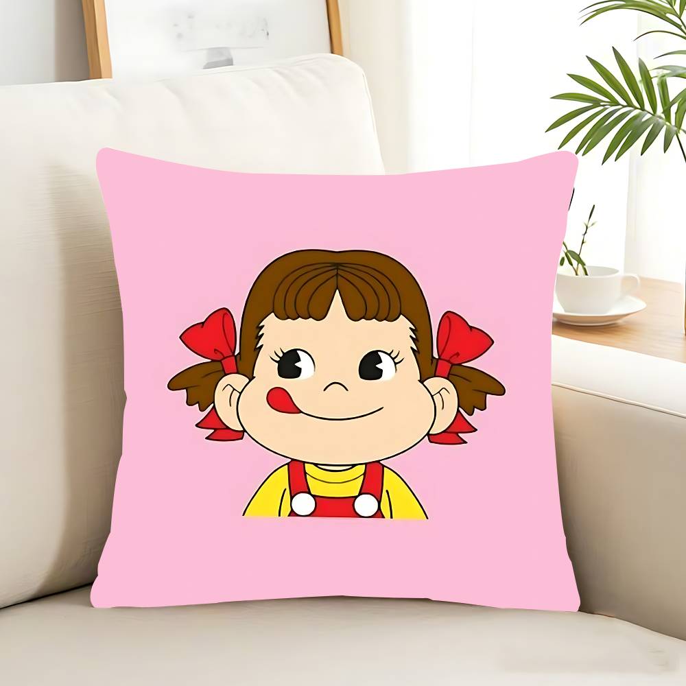Cartoon M-Milky Peko-chanS Pillow Case Removable Washable Cushion Cover – All-Season Soft Linen