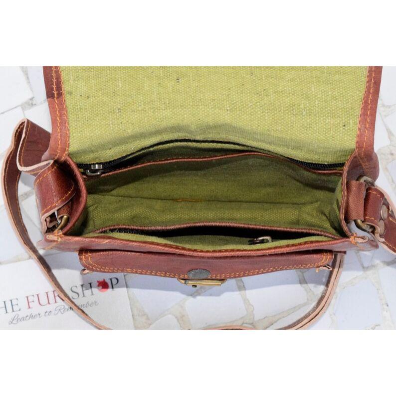 Handmade Leather Bag Purse for Women and Girls Small Satchel On the Go Genuine Leather Bag Retro look Leather Handbag Leather Satchel Bag