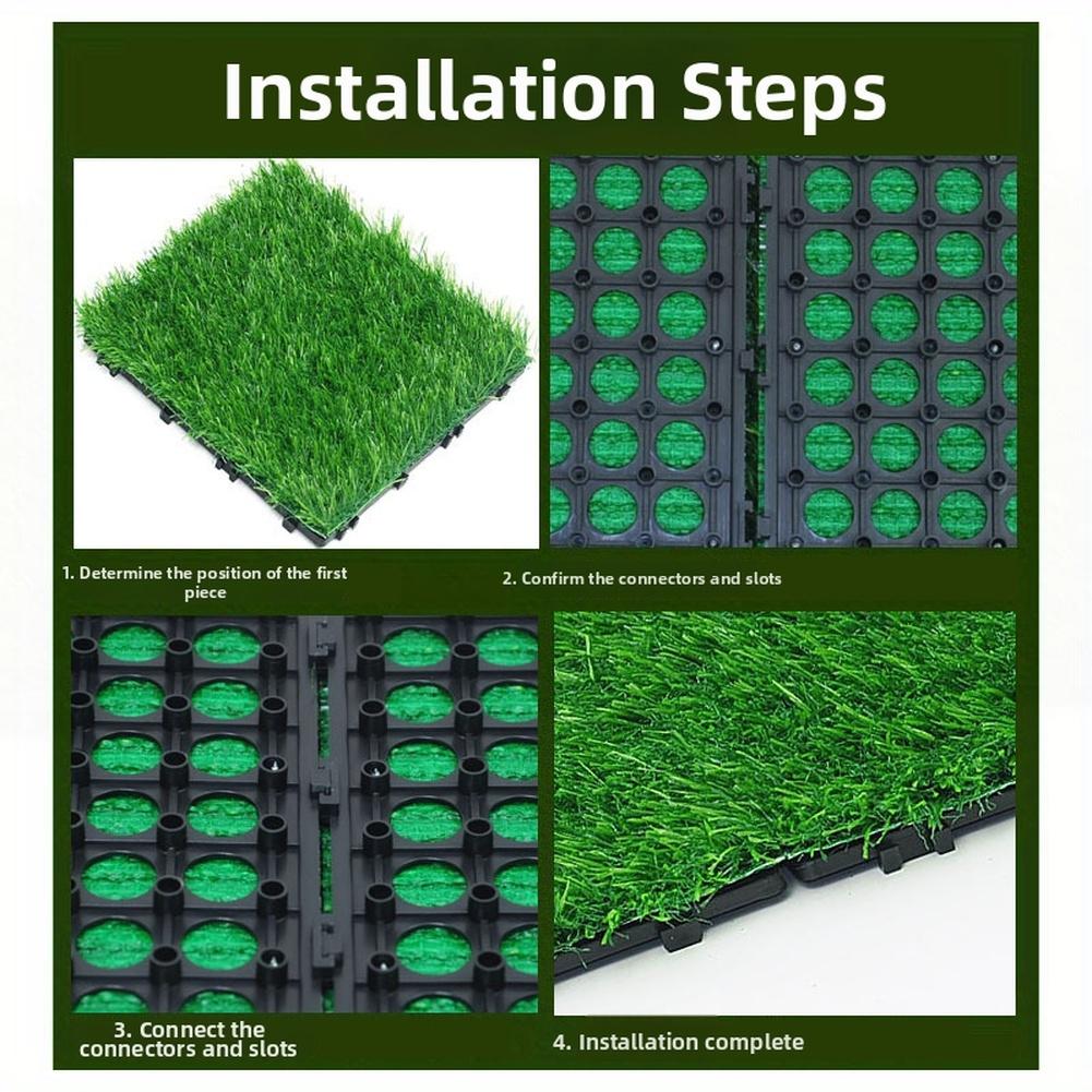 Kunstrasen DIY Grasfliesen Gartendekoration Authentischer Rasenlook Einfache Installation Verriegelungssystem Problemlose Einrichtung