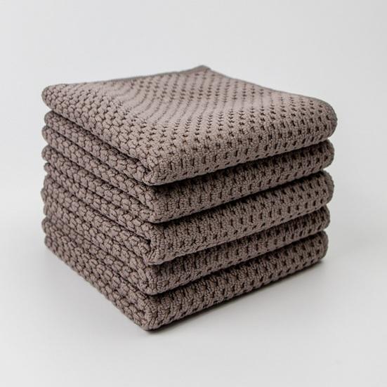 5 Stück Mikrofaser-Geschirrtücher Saugfähiges Lappen Küche zum Spülen von Geschirr Reinigungstuch Strukturiert Wiederverwendbar Wischen von Glaswaren