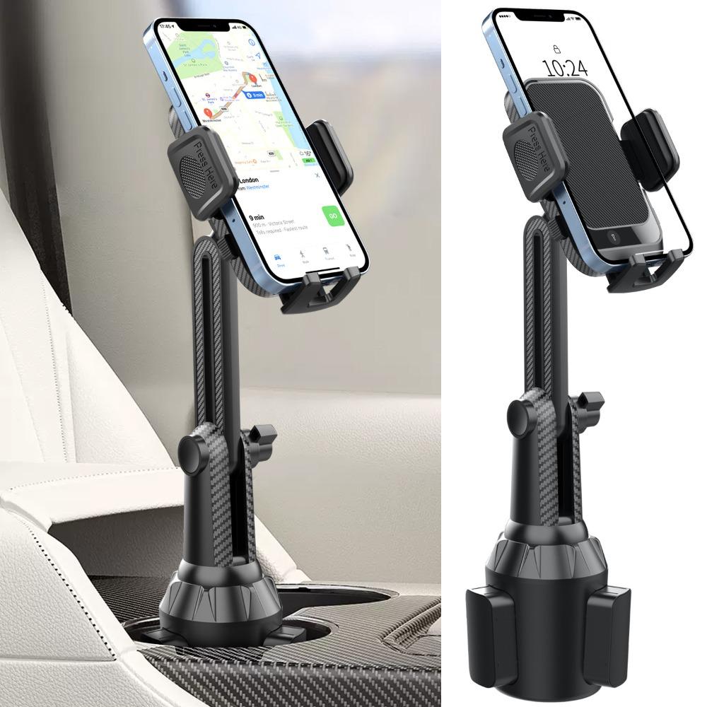 2026 New Universal Car Cup Holder Cellphone Mount Stand for Mobile Cell Phones Adjustable Car Cup Phone Mount for Huawei Samsung