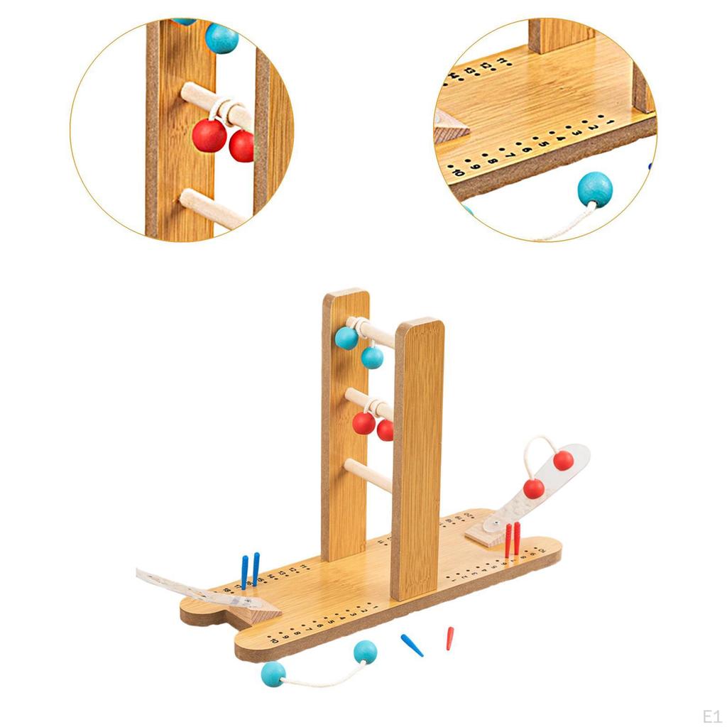 Wooden Golf Tossing Set Entertainment Activities Practice Portable Wood Ornament Toy for Lawn