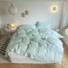 Ins Solid Color Washed Cotton Quilt Cover Single and Double Four Seasons Pure Cotton Quilt Cover