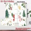 2pcs  Curtains Christmas Bow Holly Berry Tree Fashionable Popular Curtains Durable Polyester Curtains Decorations Inside Use for