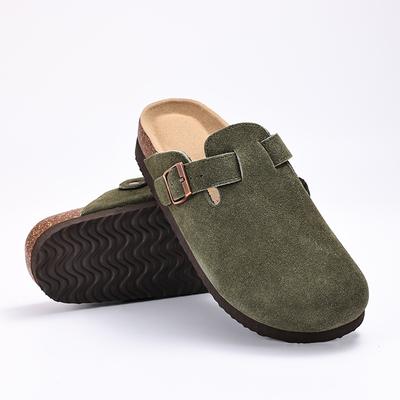Fashion Kidmi Women Platform Suede Clogs Slippers New Men Clogs Slippers Outdoor Cushioned Beach Slippers Vacation Cork Clogs Slippers