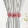 Elastic Band Curtain Tieback Flower Shape Adjustable Window Curtain Buckles No Punching Curtain Rope Holders Home Decor