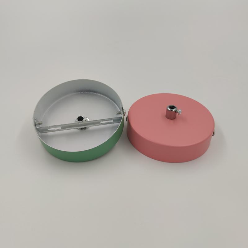 DIY Basis Vintage Rund 10cm Schwarz/Weiß/Silber Beleuchtungskörper Eisenarbeit