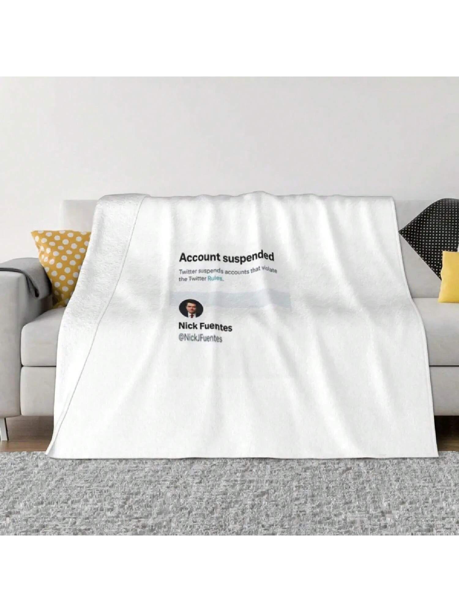 Nick Fuentes Mute Ban Account Meme An Ultra-Soft Micro Fleece Blanket 75X95CM