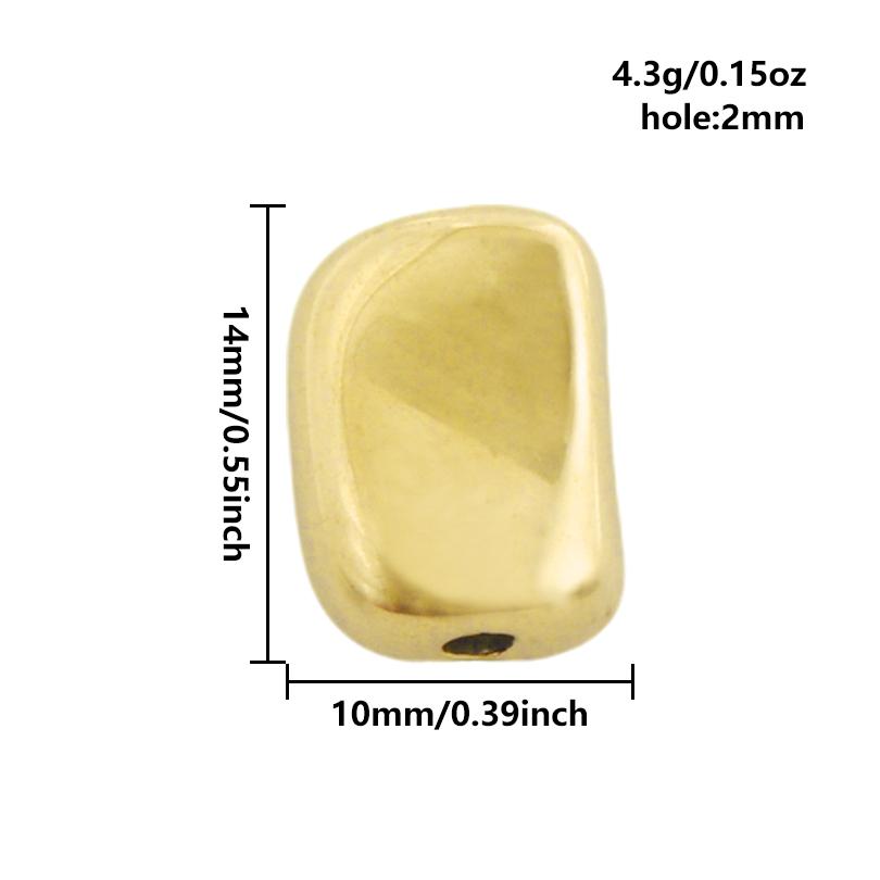 6/12pcs Big/Small Hole Star Heart Pea Real Gold Plated PVD No Fade Stainless Steel Beads For Jewelry Making Supplies Spacer Bead