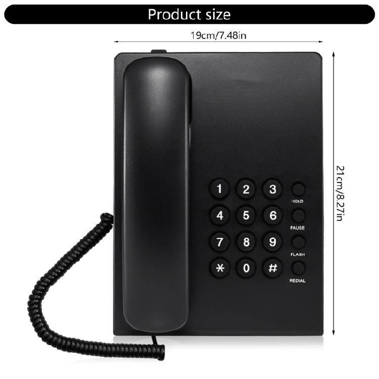 WS1107 Corded Phone Landline Telephone Memory Last Number Redial Function Clear Sound For Home or Office Communication