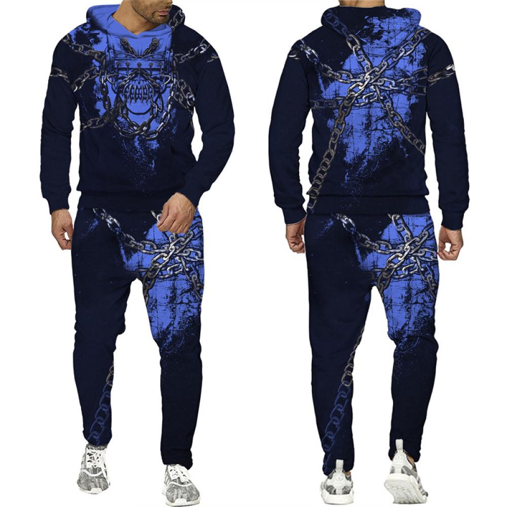 Готическая толстовка с принтом черепа/спортивный костюм с 3D-принтом — фото 23