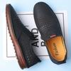 Herren-Fahrschuhe weiches Leder Mützen-Schuhe Herren-Freizeitschuhe große Größe Herrenschuhe weiche Sohle rutschfest Lochsandalen