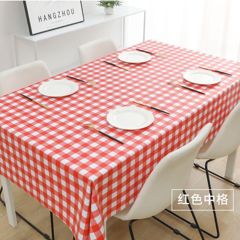 

Скатертина ПВХ Водонепроникна та Маслостійка Миюча Мережева Червона Настільна Тканина Прямокутна Скатертина для Обіднього Столу Кавовий Столик Підкладка 90*138cm