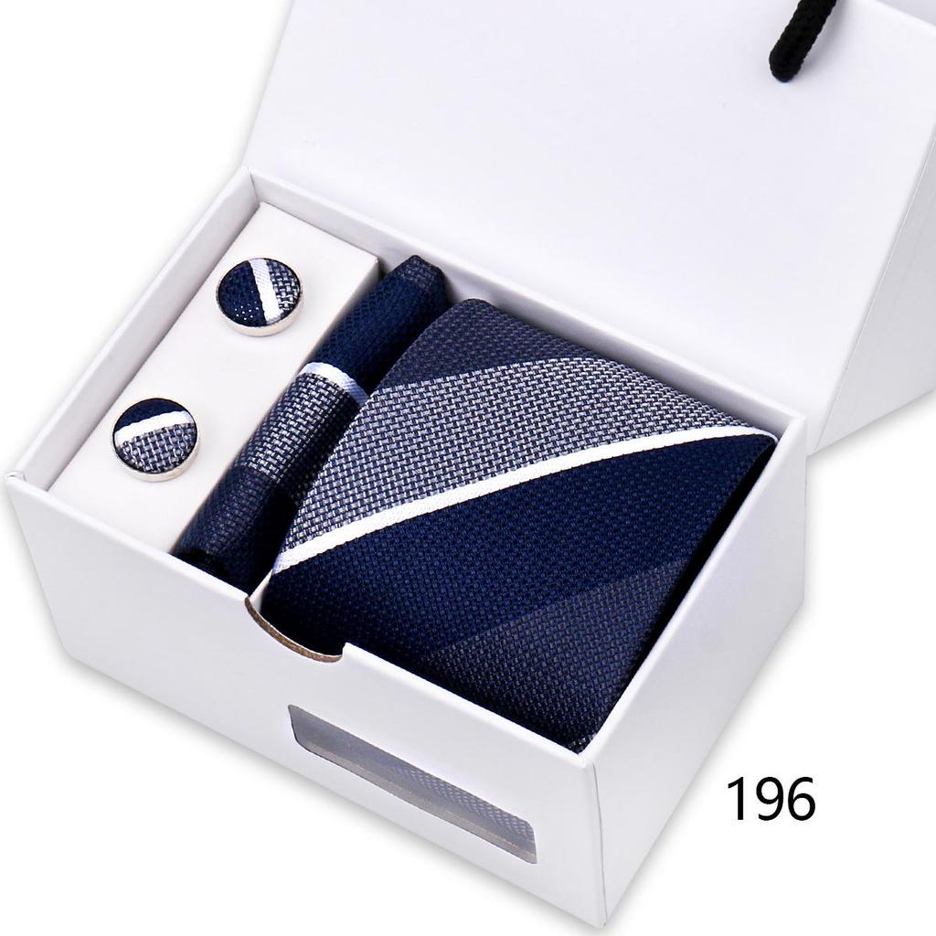 Men's High-End Polyester Tie & Pocket Square Set for Weddings and Formal Wear