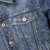 Vintage Blue Genuine Cow Men Leather Jacket  507 Style Slim Fit Coat Men's Leather Jackets Male Clothes Spring Autumn