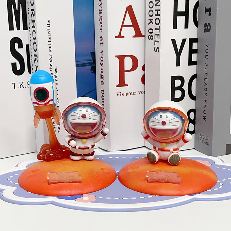 Adorable Pvc Doraemon Figurines Set Of Six Playful Cartoon Collectible Toys