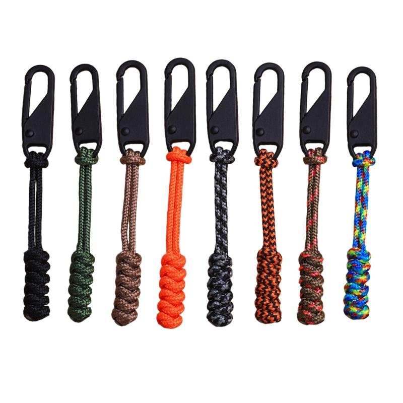 5lots Colorful Detachable Zippers Sliders Cord Outdoor Bag Zippers Pull Head for Outdoor Backpacks Use