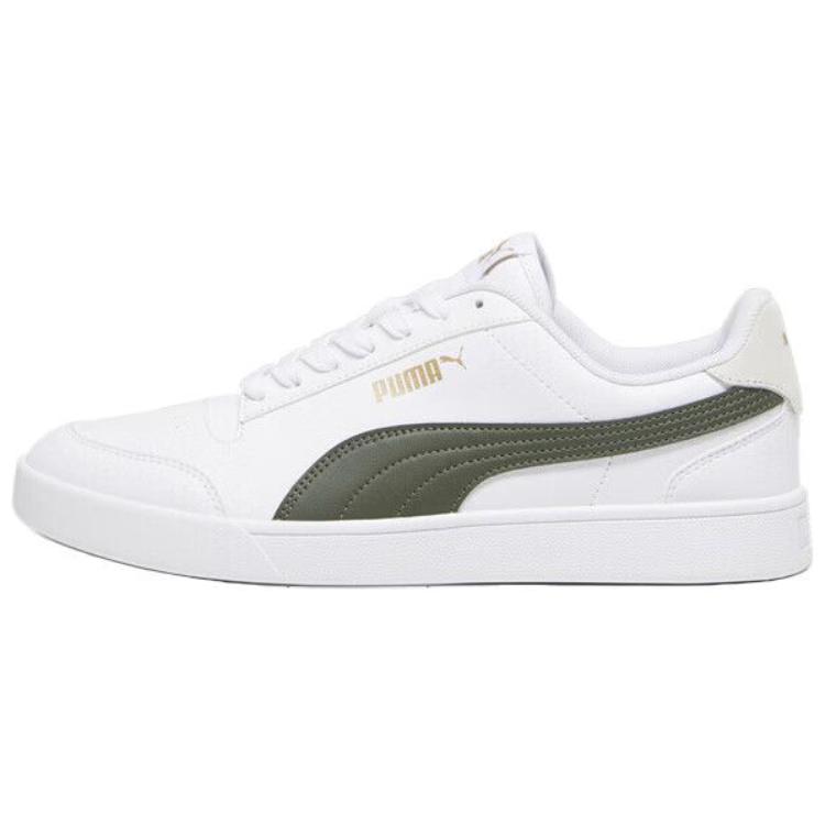 Puma Shuffle Comfortable Lightweight Low-Top Sneakers Unisex Sneakers White Green 309668-27