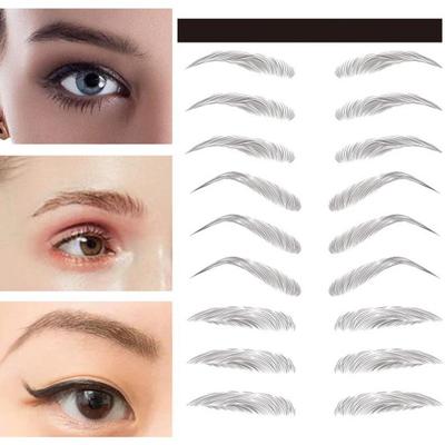 1 Sheet Eyebrow Sticker Various Shapes Nature 3D Effect Water-based Semi-permanent Arch Style Waterproof Hair-Like Eyebrow Shaping Transfers Sticker
