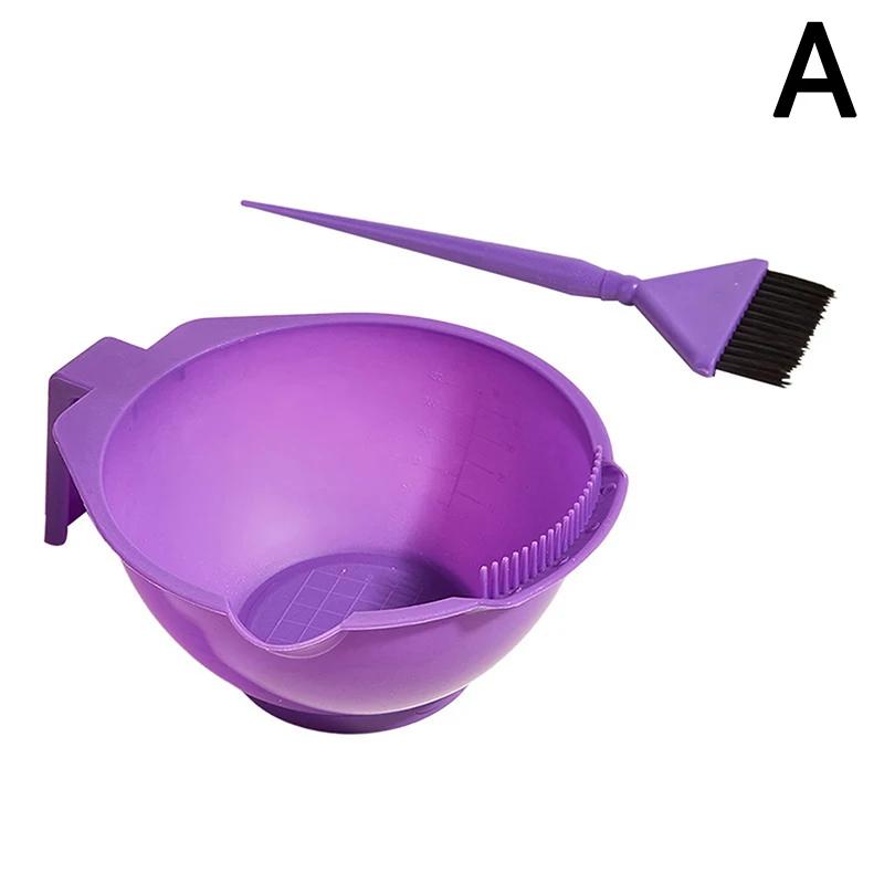 2pcs Professional Hair Dyeing Tool Set Hair Gallery Color Mixing Tint Applicator Pointed Tail Coloring Brush Beauty Styling Kit